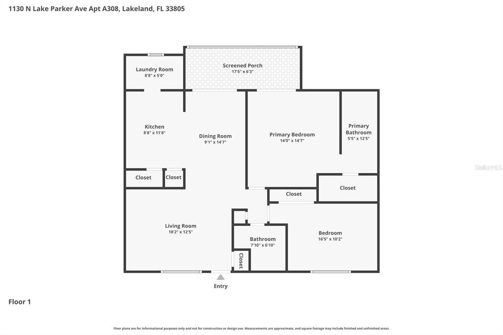 На продажу: $145,000 (2 спален, 2 ванн, 1120 Квадратных фут)