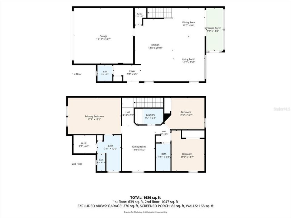 На продажу: $309,900 (3 спален, 2 ванн, 1861 Квадратных фут)