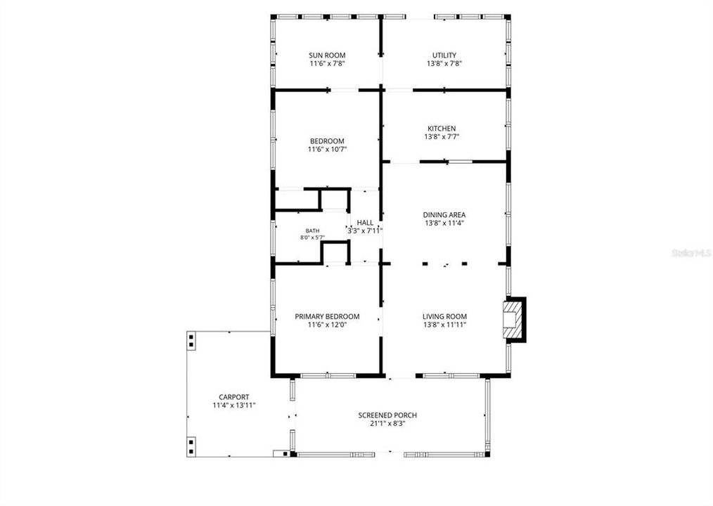 For Sale: $275,000 (2 beds, 1 baths, 806 Square Feet)