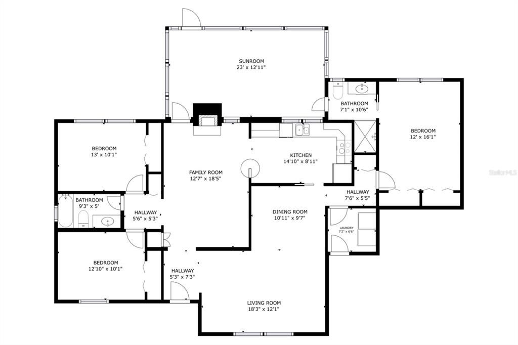 На продажу: $369,900 (3 спален, 2 ванн, 1623 Квадратных фут)