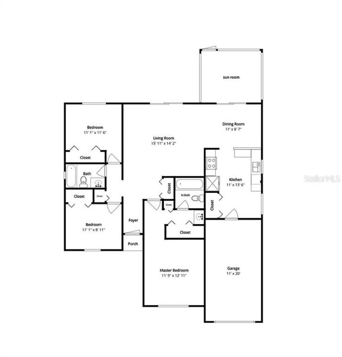 На продажу: $299,990 (3 спален, 2 ванн, 1244 Квадратных фут)