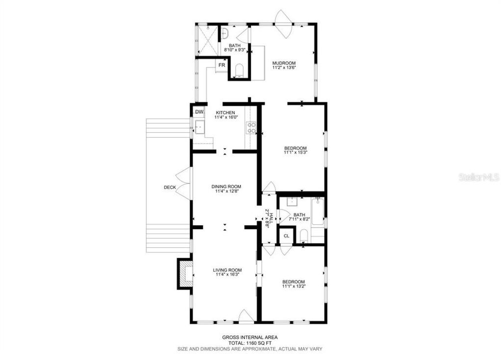 На продажу: $399,000 (3 спален, 2 ванн, 1160 Квадратных фут)