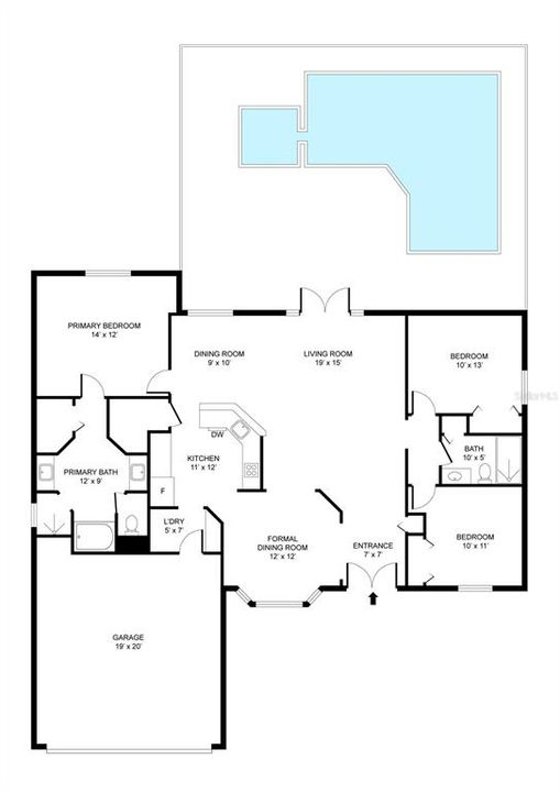 На продажу: $450,000 (3 спален, 2 ванн, 1749 Квадратных фут)