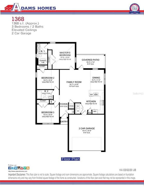 На продажу: $295,800 (3 спален, 2 ванн, 1368 Квадратных фут)