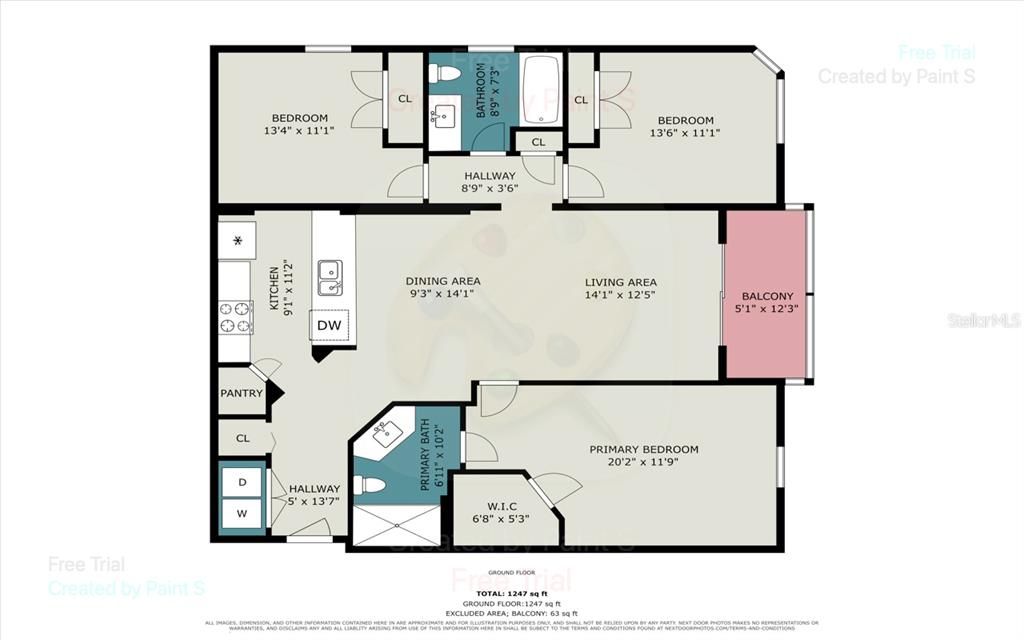 Active With Contract: $384,900 (3 beds, 2 baths, 1247 Square Feet)