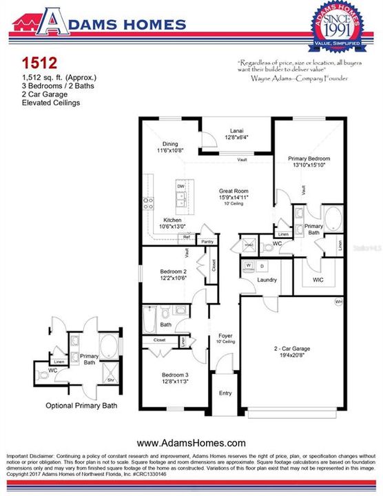 На продажу: $306,200 (3 спален, 2 ванн, 1512 Квадратных фут)