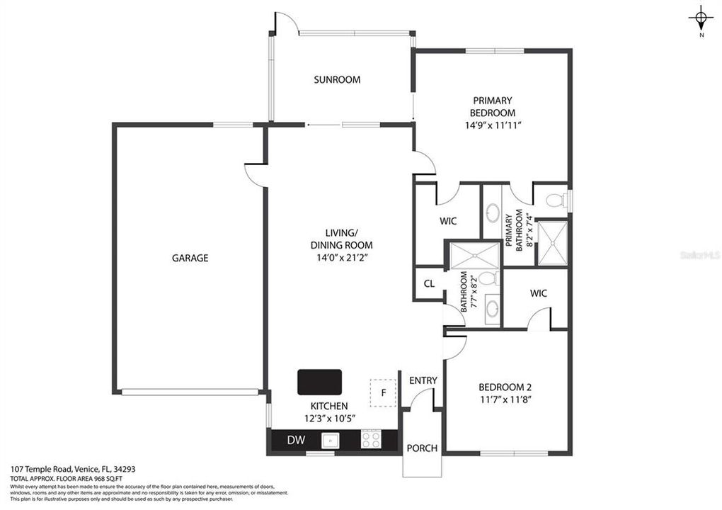 For Sale: $282,000 (2 beds, 2 baths, 1082 Square Feet)