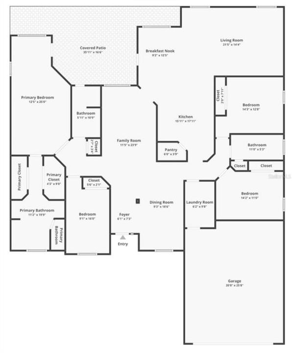 На продажу: $469,900 (4 спален, 3 ванн, 2600 Квадратных фут)