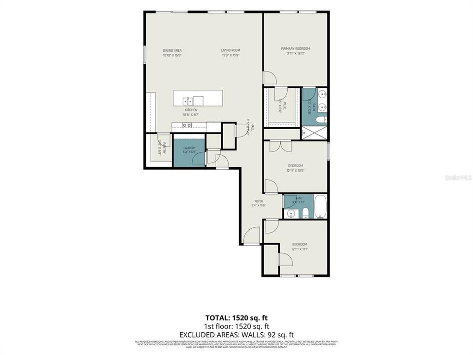 На продажу: $368,900 (3 спален, 2 ванн, 1675 Квадратных фут)