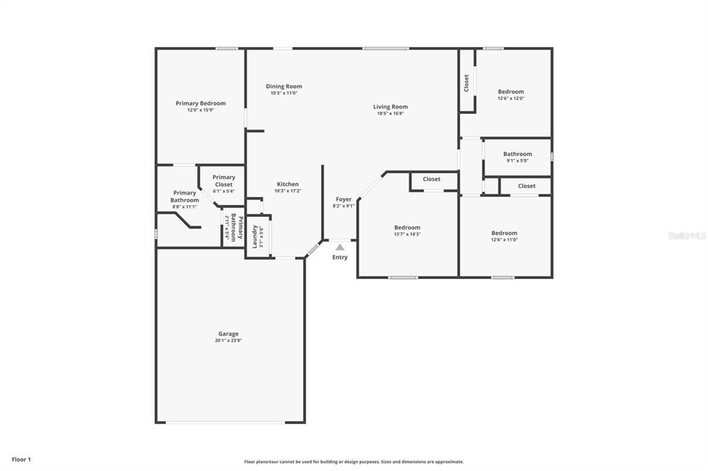 На продажу: $465,000 (4 спален, 2 ванн, 1747 Квадратных фут)