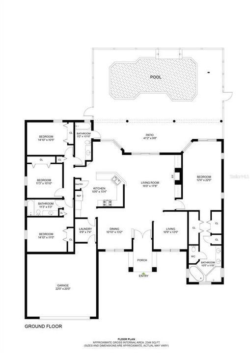 На продажу: $439,900 (4 спален, 3 ванн, 2344 Квадратных фут)