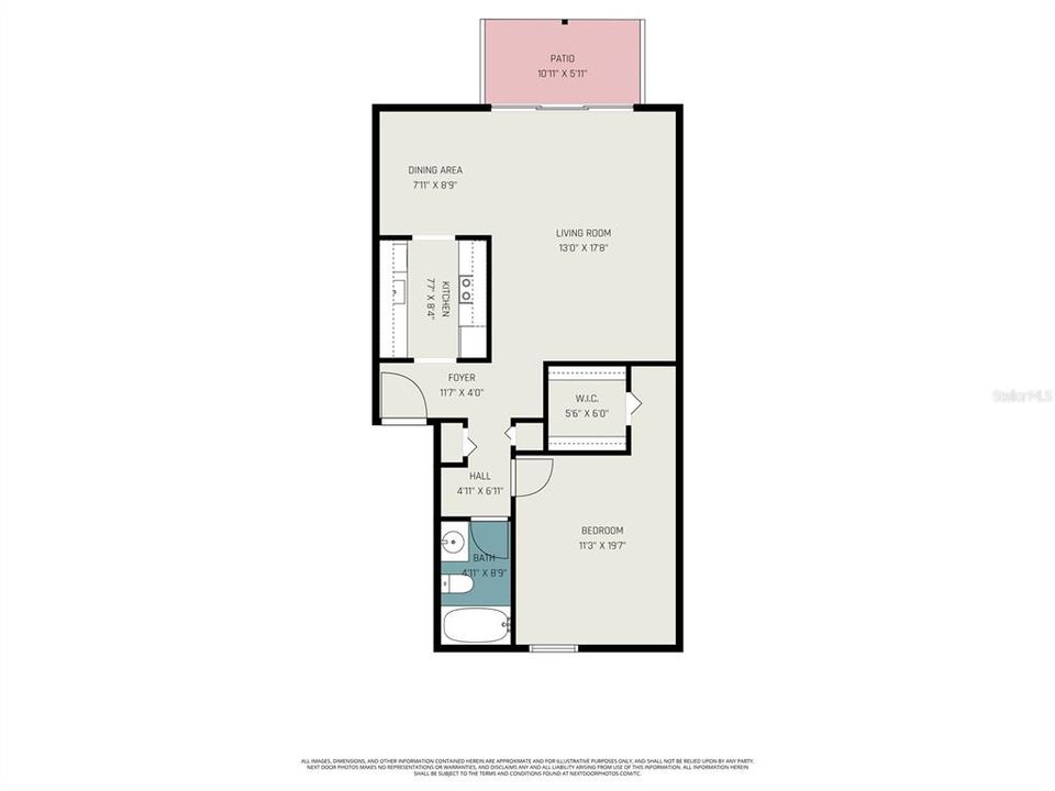 На продажу: $115,000 (1 спален, 1 ванн, 740 Квадратных фут)