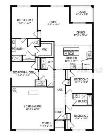 For Rent: $2,400 (4 beds, 2 baths, 1828 Square Feet)