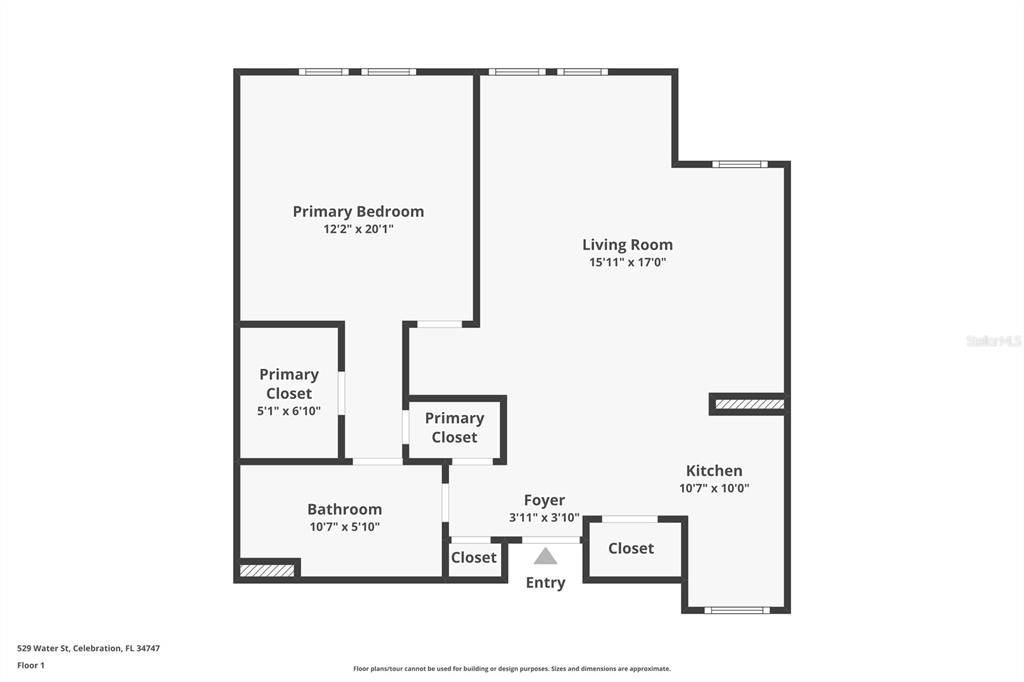 На продажу: $359,000 (1 спален, 1 ванн, 830 Квадратных фут)