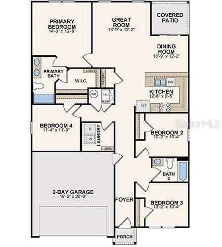 На продажу: $299,990 (4 спален, 2 ванн, 1602 Квадратных фут)