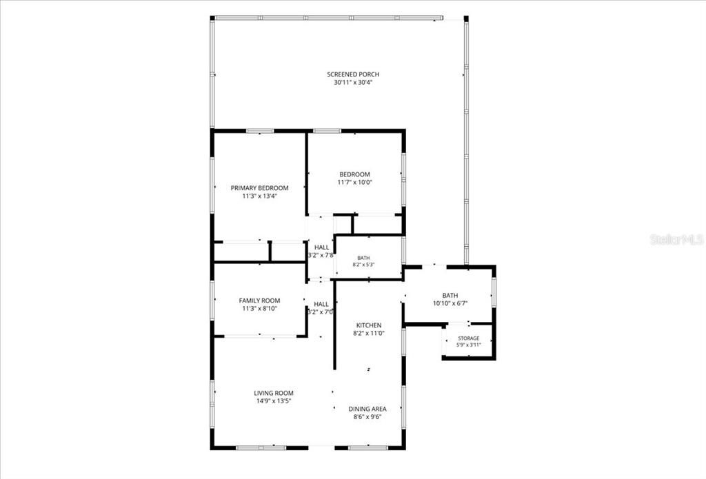На продажу: $169,900 (2 спален, 1 ванн, 960 Квадратных фут)