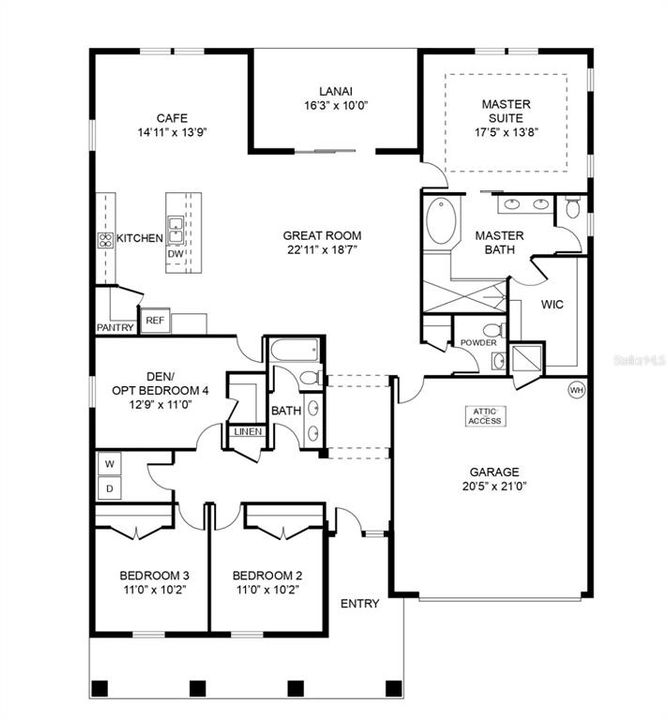 На продажу: $515,000 (4 спален, 2 ванн, 2197 Квадратных фут)