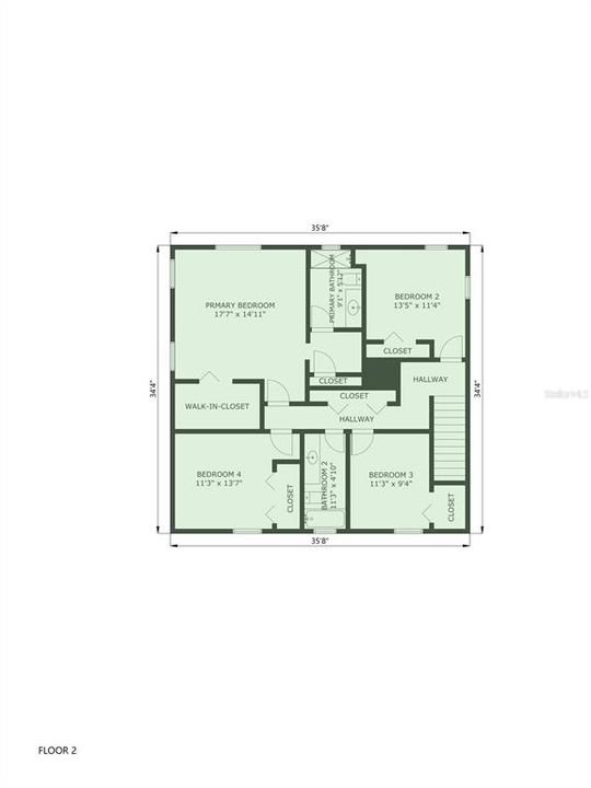 На продажу: $445,000 (4 спален, 2 ванн, 2680 Квадратных фут)