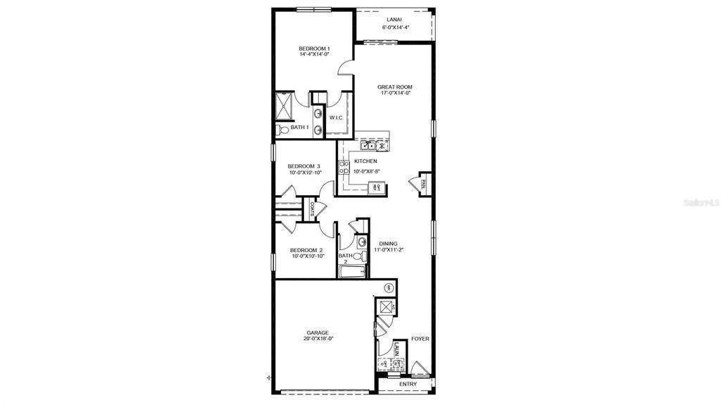 На продажу: $354,345 (3 спален, 2 ванн, 1560 Квадратных фут)
