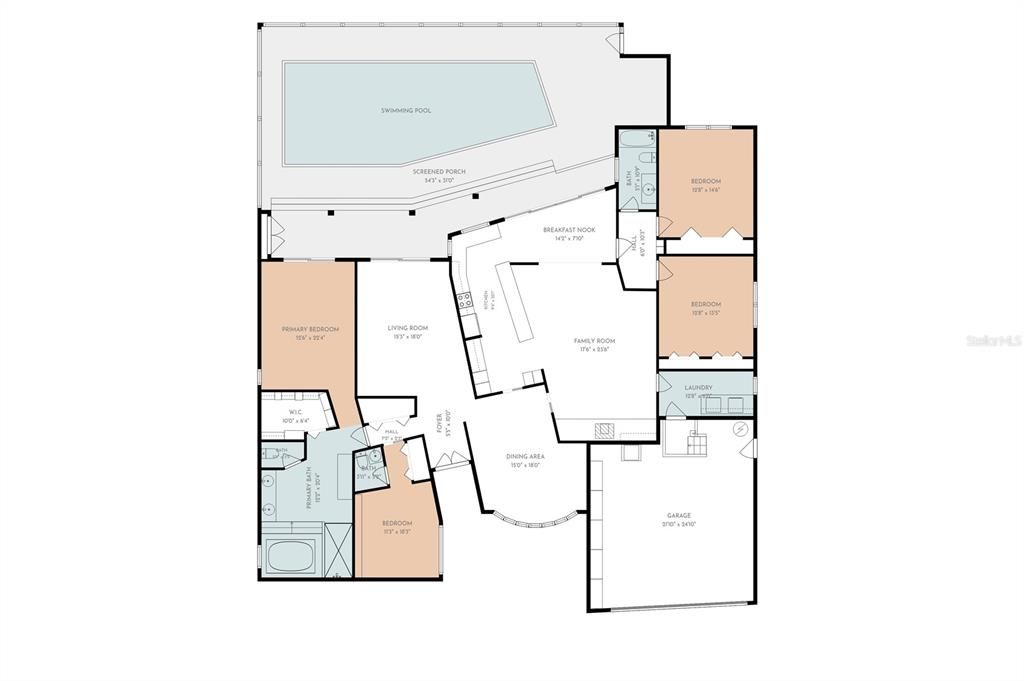 En Venta: $690,000 (4 camas, 2 baños, 2860 Pies cuadrados)