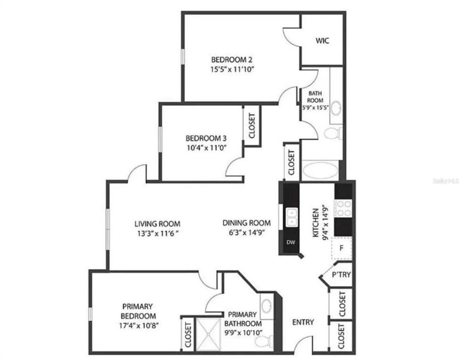На продажу: $234,900 (3 спален, 2 ванн, 1402 Квадратных фут)