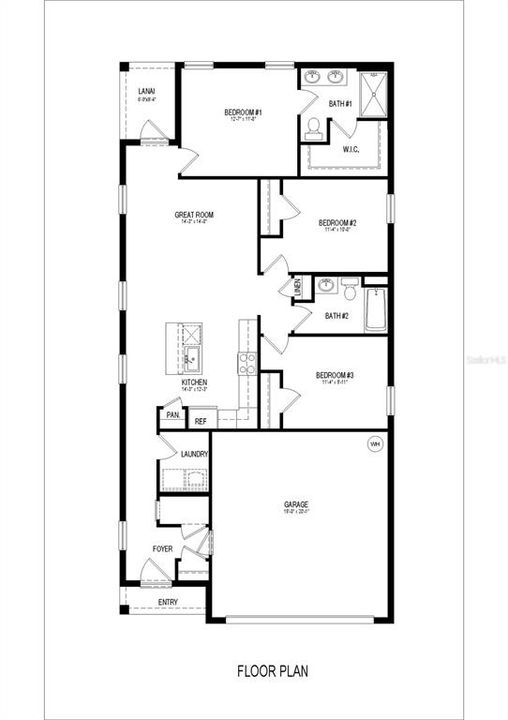 На продажу: $274,999 (3 спален, 2 ванн, 1302 Квадратных фут)