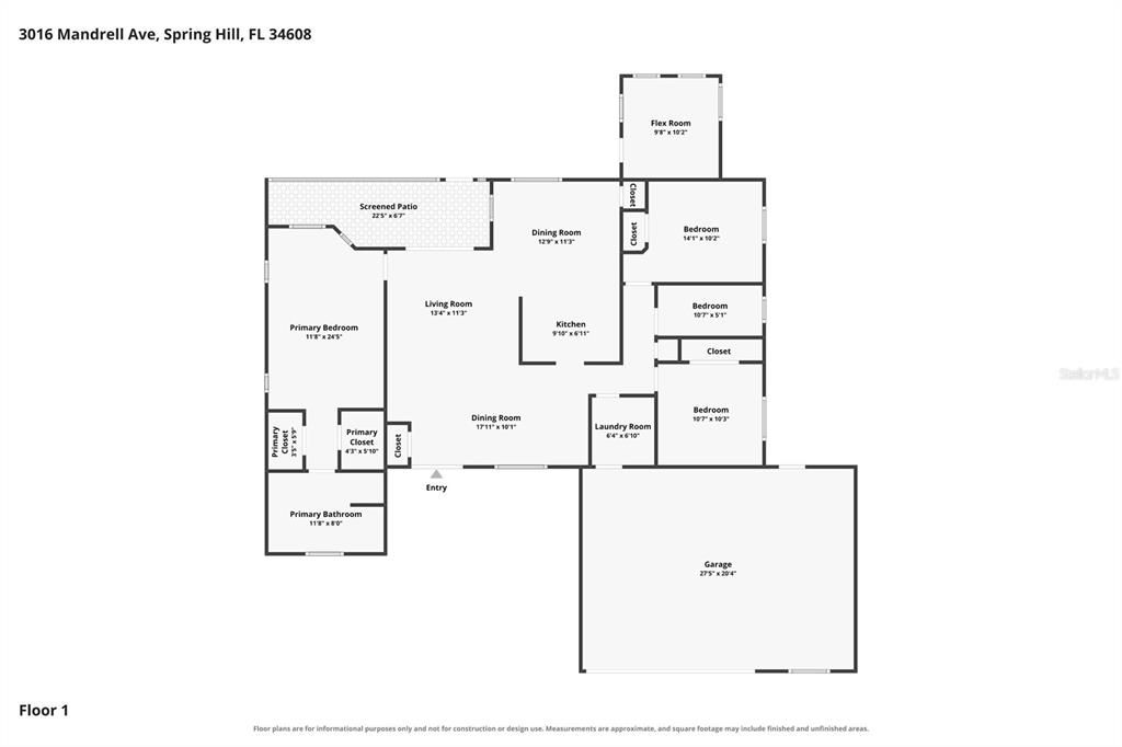 На продажу: $295,900 (3 спален, 2 ванн, 1522 Квадратных фут)