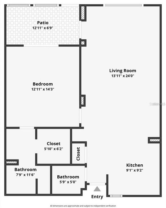 На продажу: $165,000 (1 спален, 2 ванн, 810 Квадратных фут)