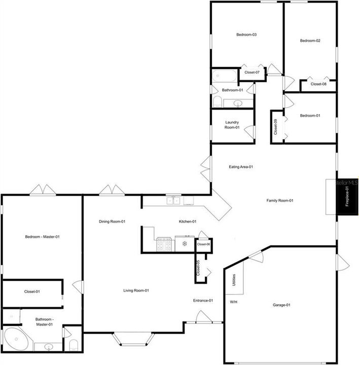 На продажу: $399,900 (4 спален, 2 ванн, 2420 Квадратных фут)