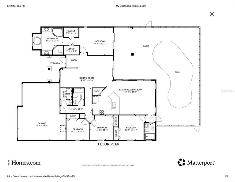 На продажу: $499,900 (4 спален, 3 ванн, 2174 Квадратных фут)