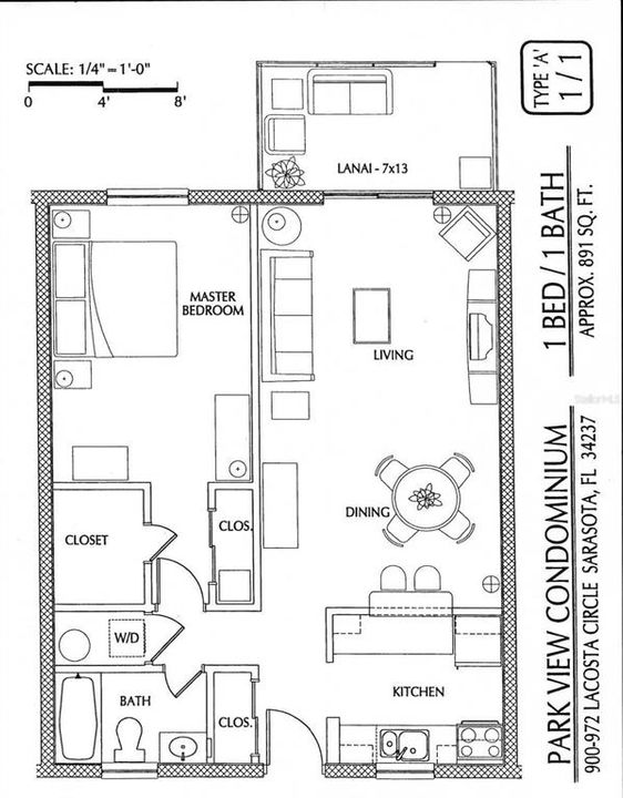 For Sale: $155,000 (1 beds, 1 baths, 800 Square Feet)