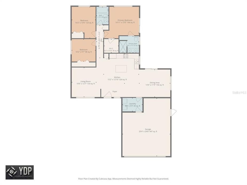 На продажу: $435,000 (3 спален, 2 ванн, 1392 Квадратных фут)