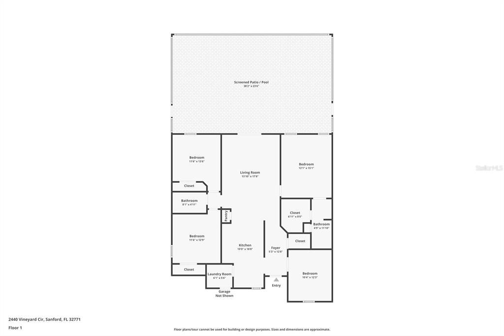 На продажу: $425,000 (3 спален, 2 ванн, 1549 Квадратных фут)