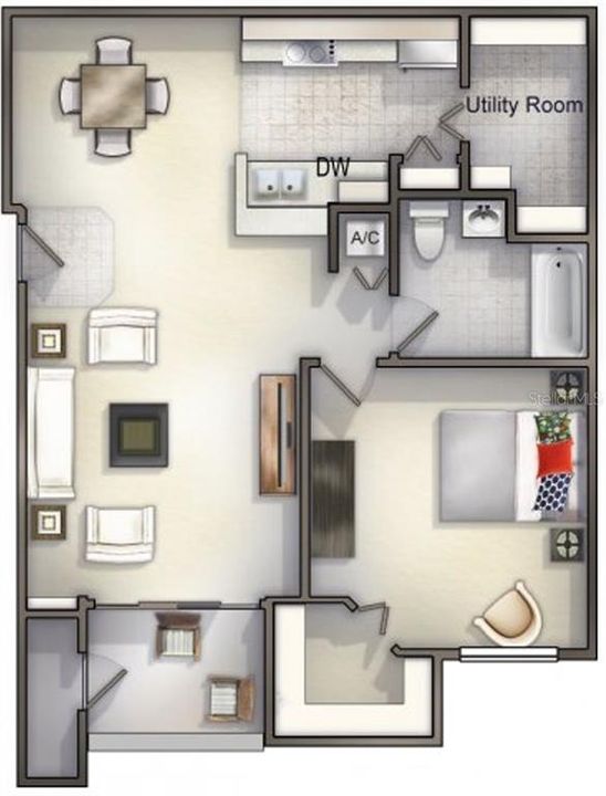 Active With Contract: $118,000 (1 beds, 1 baths, 749 Square Feet)