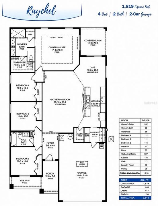 На продажу: $369,999 (4 спален, 2 ванн, 1819 Квадратных фут)