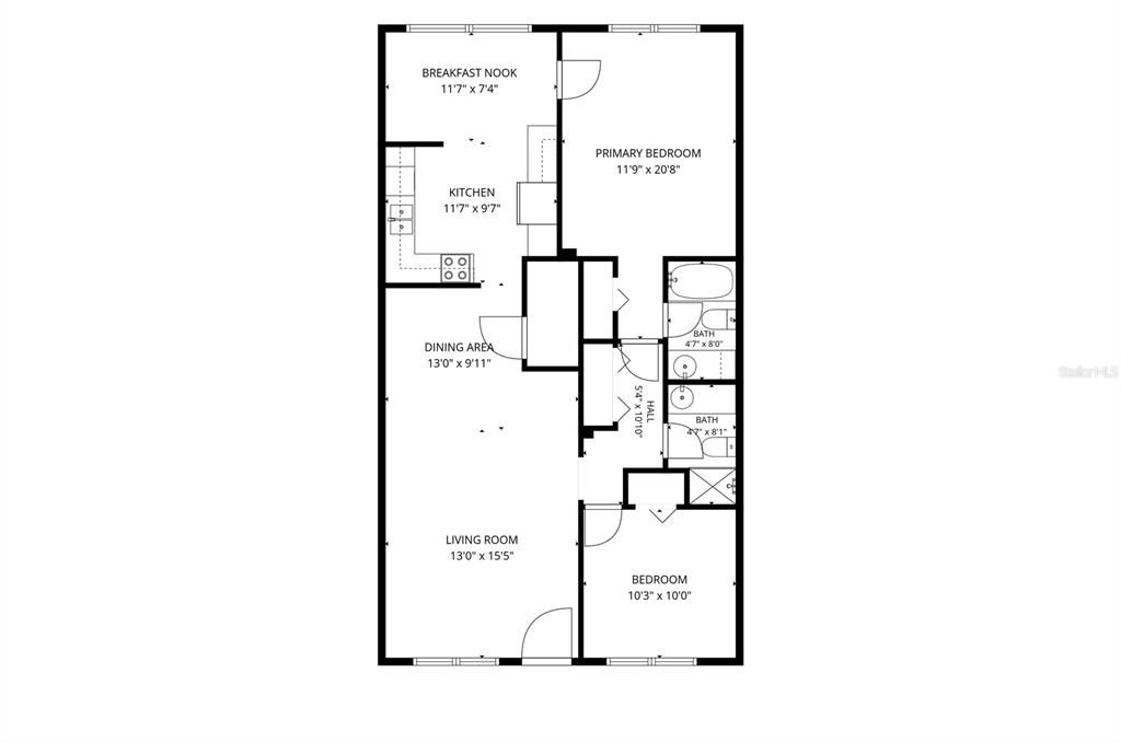 На продажу: $135,000 (2 спален, 2 ванн, 1035 Квадратных фут)
