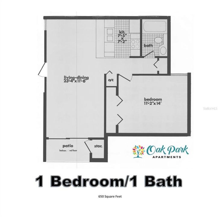For Rent: $1,325 (1 beds, 1 baths, 650 Square Feet)