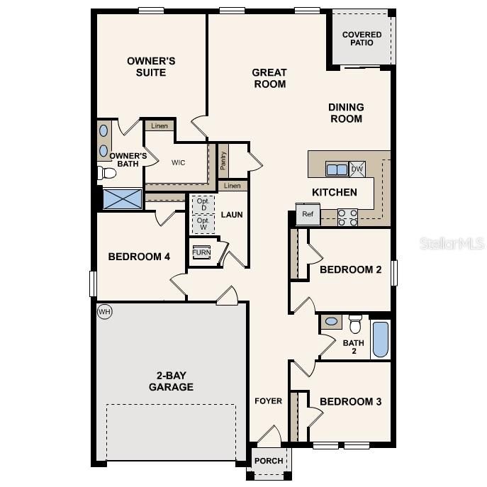 На продажу: $296,990 (4 спален, 2 ванн, 1666 Квадратных фут)