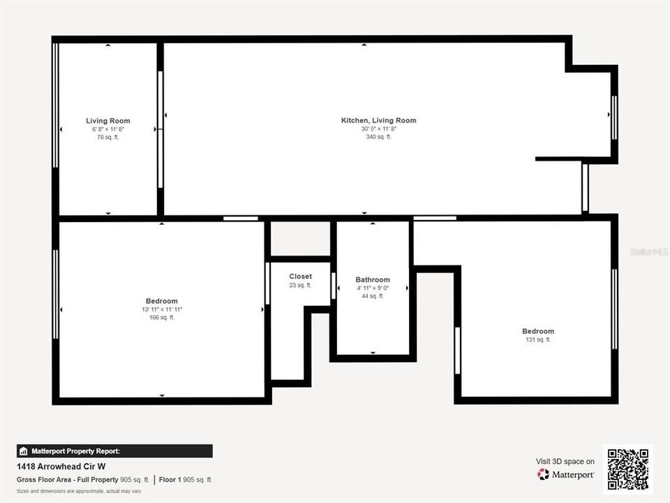 For Sale: $157,500 (2 beds, 1 baths, 812 Square Feet)