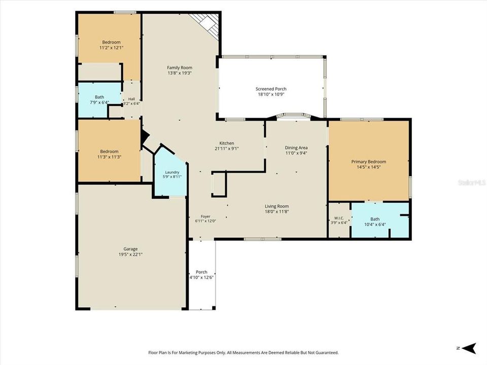 На продажу: $259,000 (3 спален, 2 ванн, 1694 Квадратных фут)