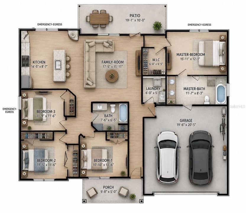 На продажу: $378,999 (4 спален, 2 ванн, 1846 Квадратных фут)