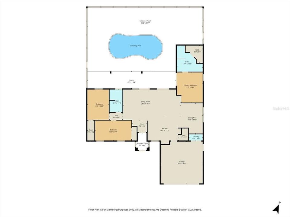 На продажу: $418,900 (3 спален, 2 ванн, 1791 Квадратных фут)