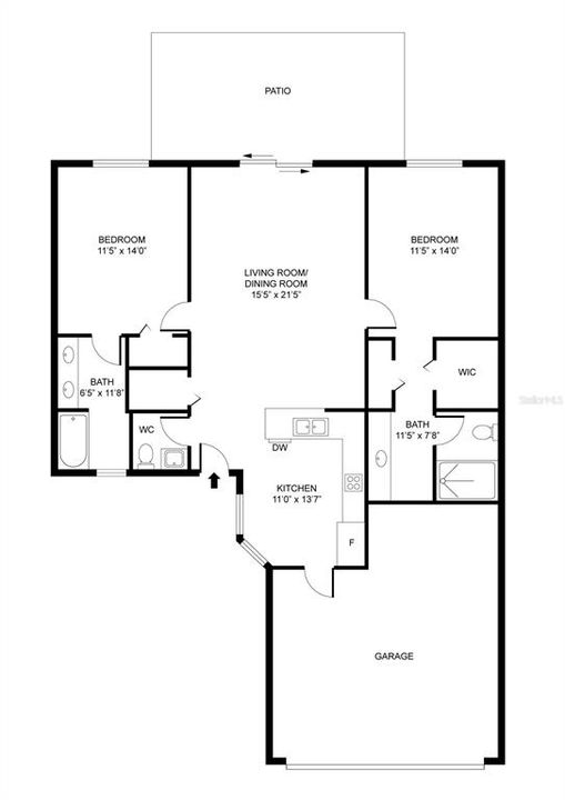 For Sale: $345,000 (2 beds, 2 baths, 1288 Square Feet)