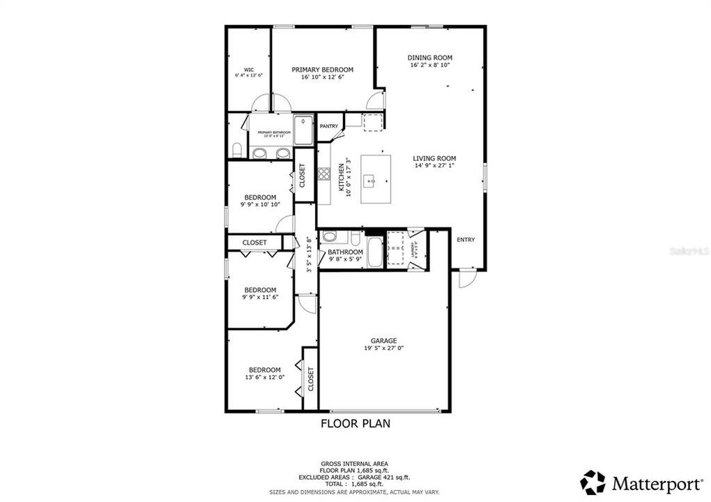 На продажу: $309,000 (4 спален, 2 ванн, 1850 Квадратных фут)