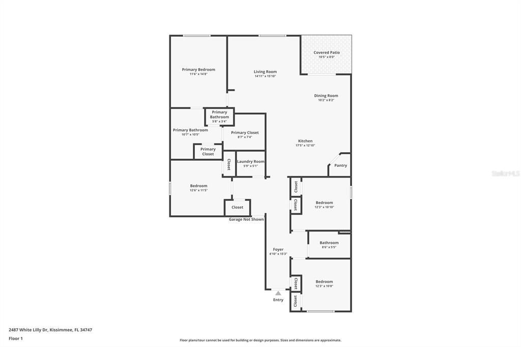 На продажу: $375,000 (4 спален, 2 ванн, 1828 Квадратных фут)