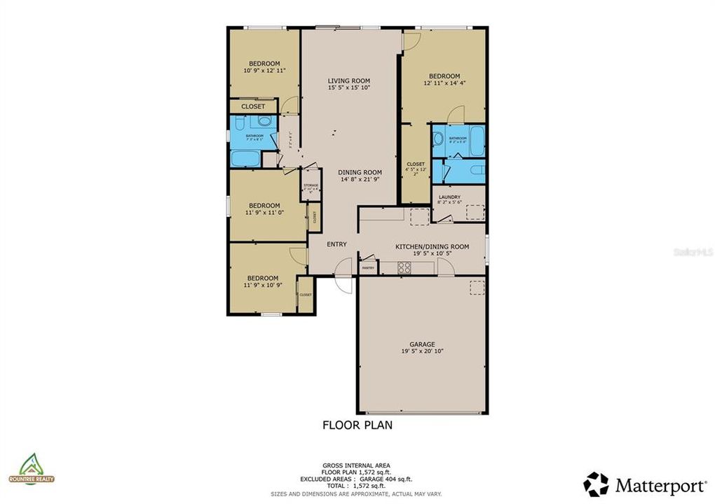На продажу: $285,000 (4 спален, 2 ванн, 1604 Квадратных фут)