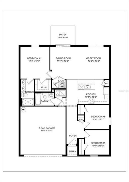 На продажу: $309,485 (3 спален, 2 ванн, 1328 Квадратных фут)