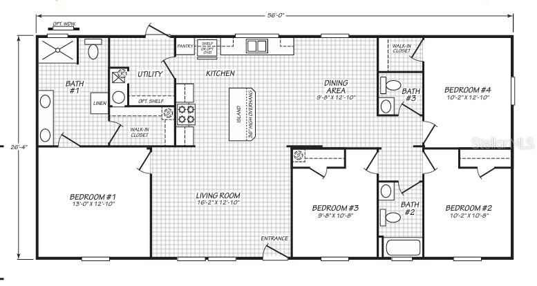 На продажу: $289,999 (4 спален, 2 ванн, 1474 Квадратных фут)