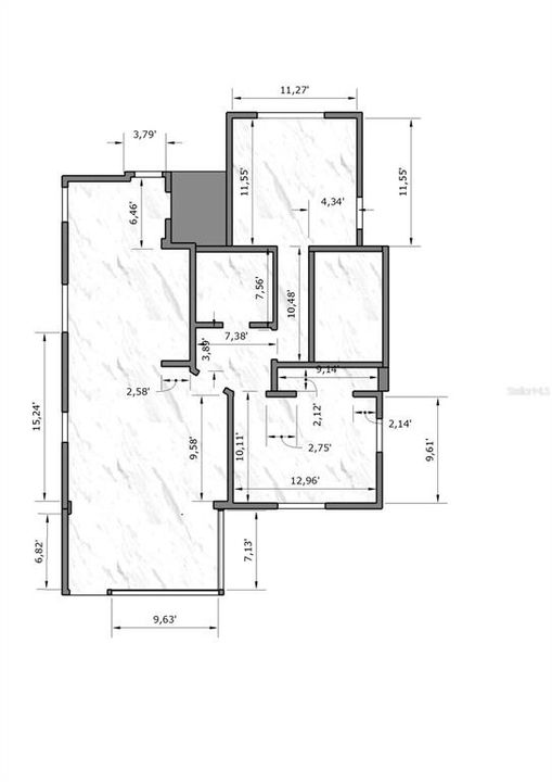 В аренду: $2,500 (2 спален, 1 ванн, 1015 Квадратных фут)