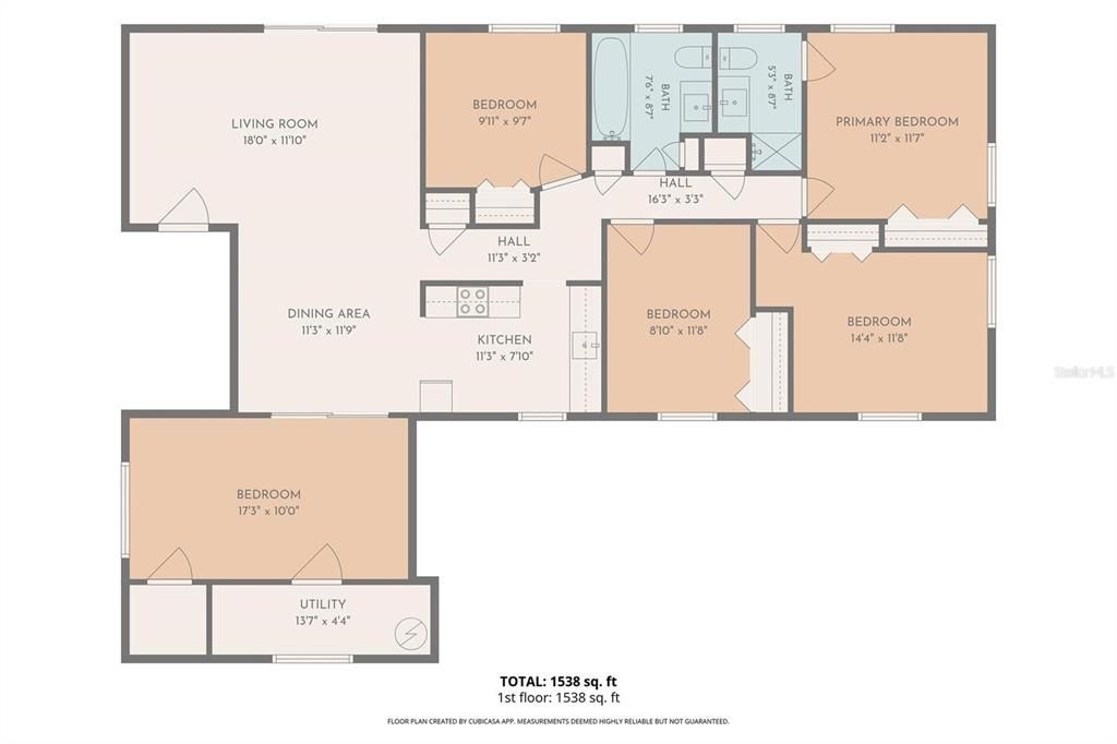 For Sale: $239,000 (4 beds, 2 baths, 1538 Square Feet)